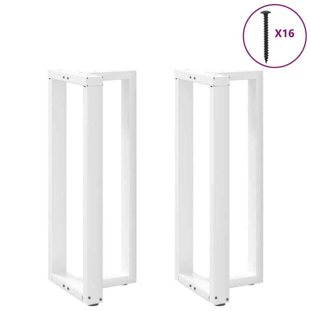 Bar Table Legs T-Shaped 2 pcs White 50x35x(101-102) cm Steel