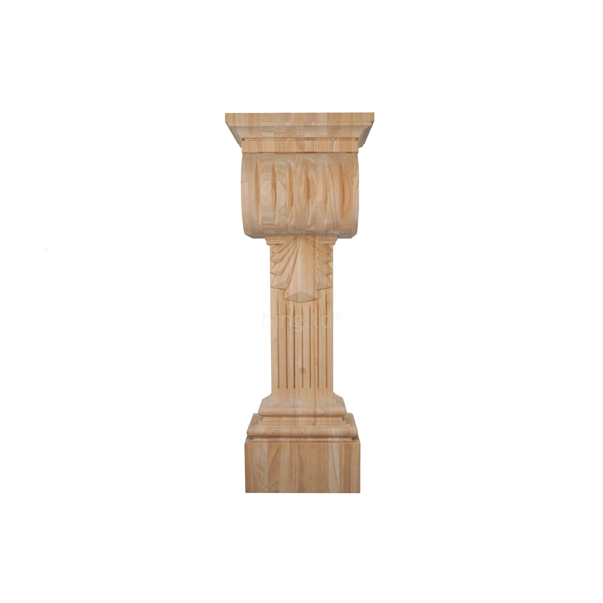 bingltd - 35" Roman Inspired Ionic Style Mantel Fireplace Leg Corbel (FL-001-RW-UNF)