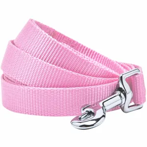 Classic Solid Color Dog Leash, Pink/Red