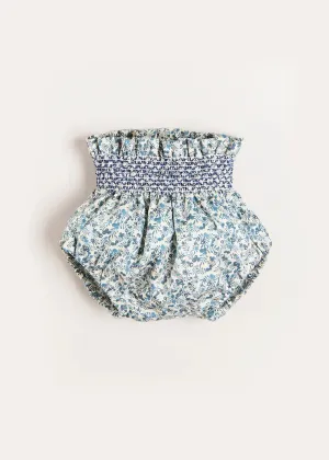 Evelyn Floral Bloomers in Blue (1mth-2yrs)