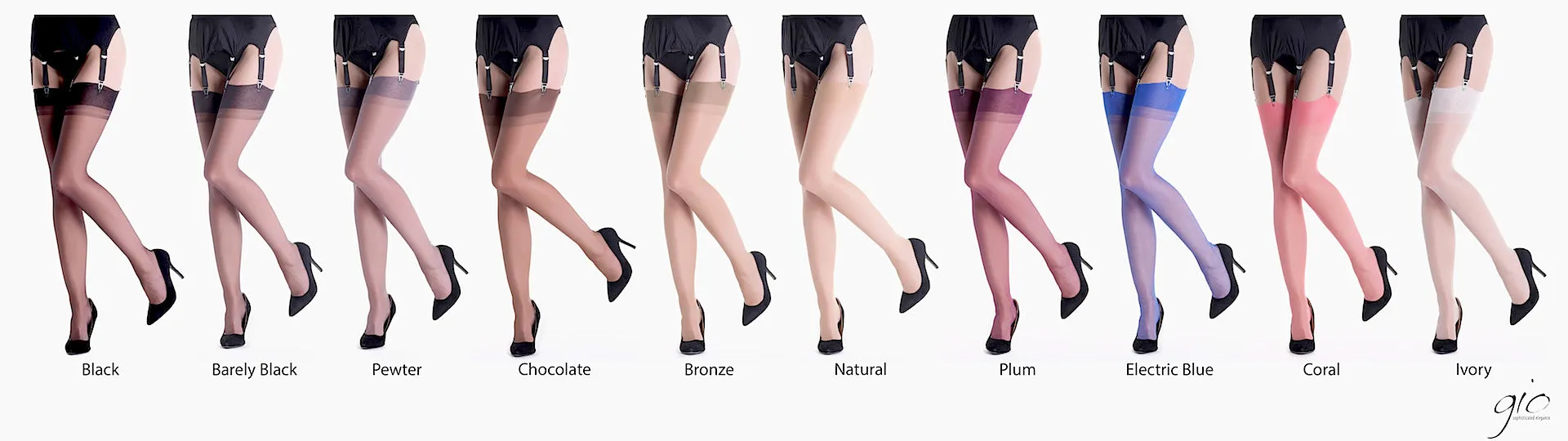 GIO RHT Reinforced Heel and Toe Stockings - One Colour