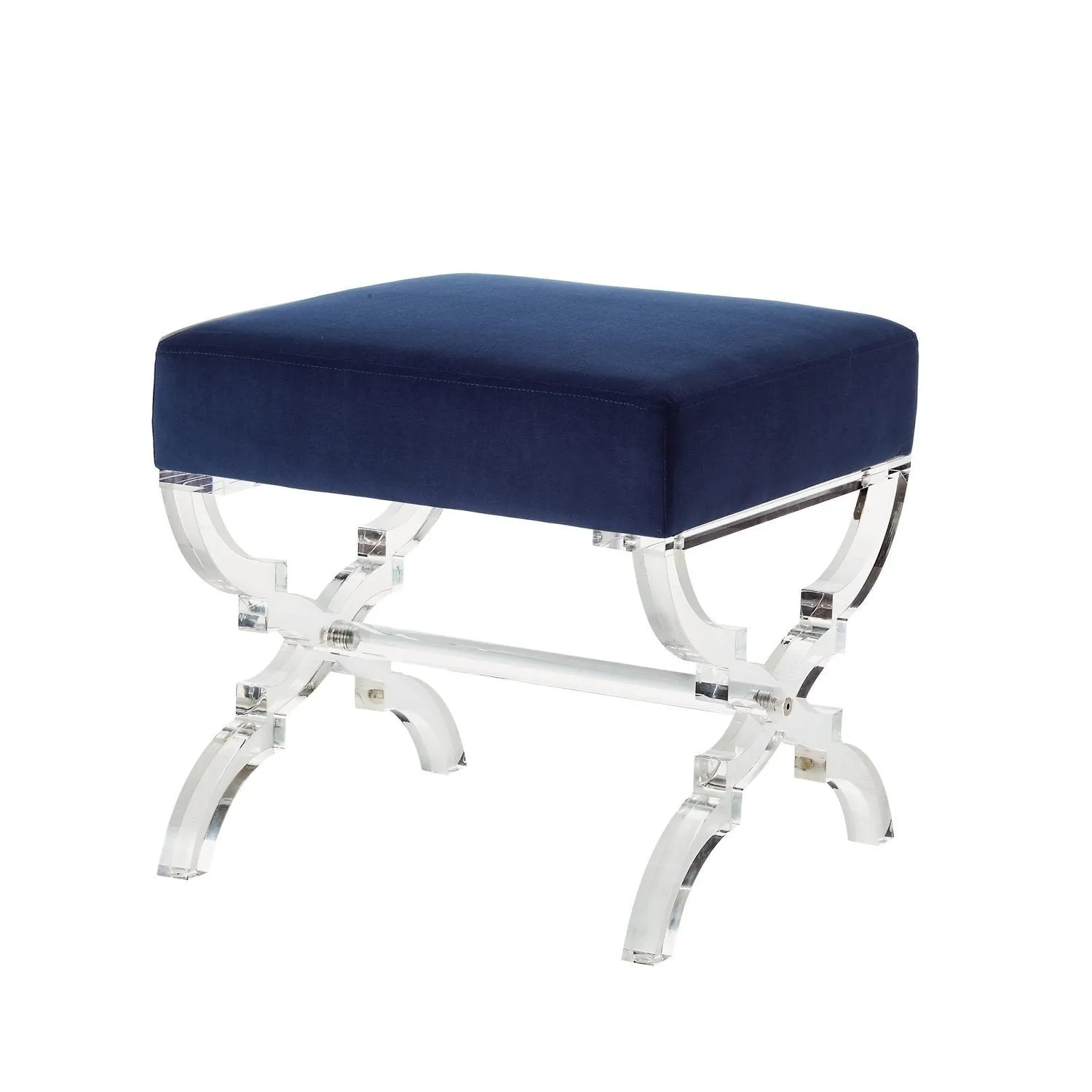 Giselle Velvet X-Leg Ottoman