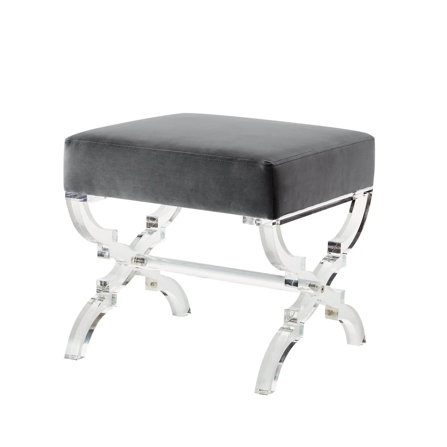 Giselle Velvet X-Leg Ottoman