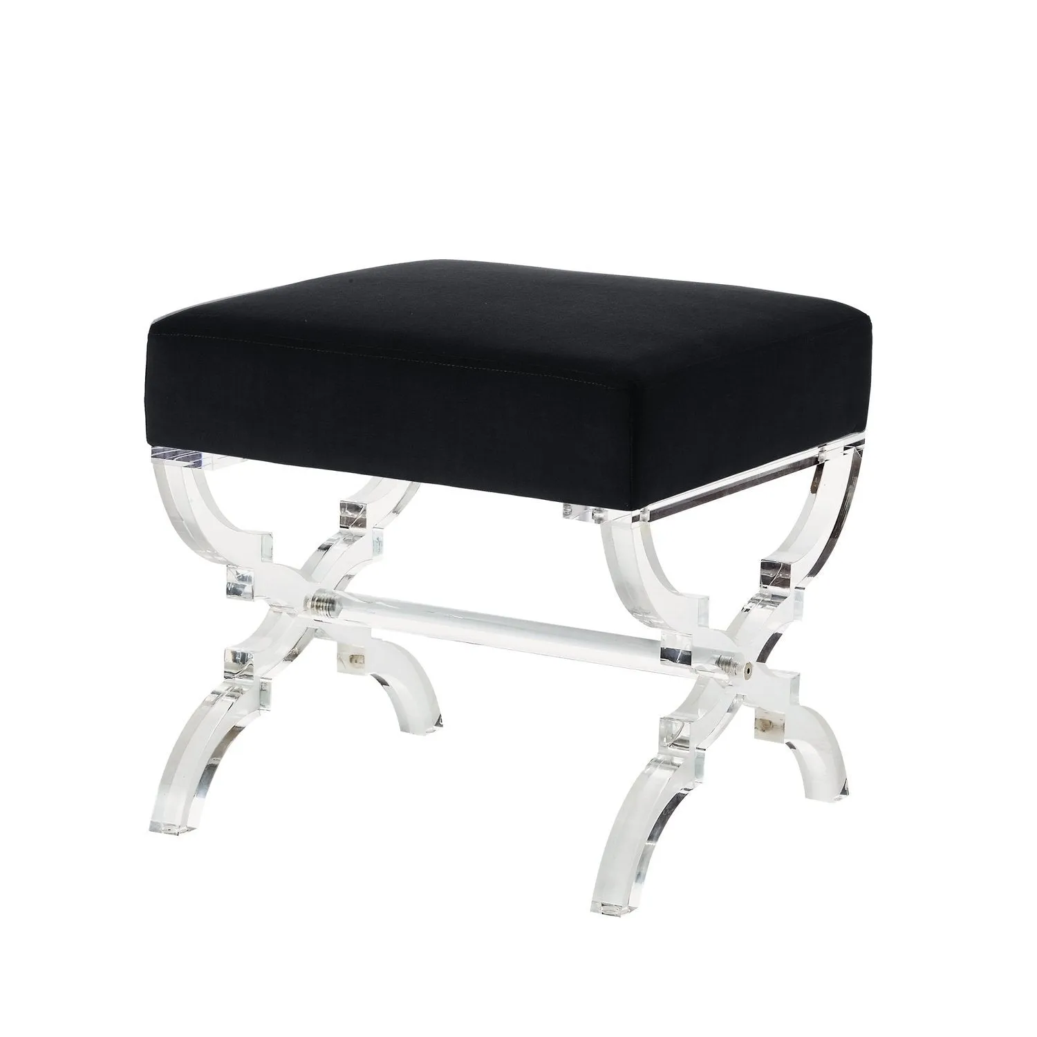 Giselle Velvet X-Leg Ottoman