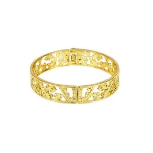 Goldtone Floral Cutout Bracelet