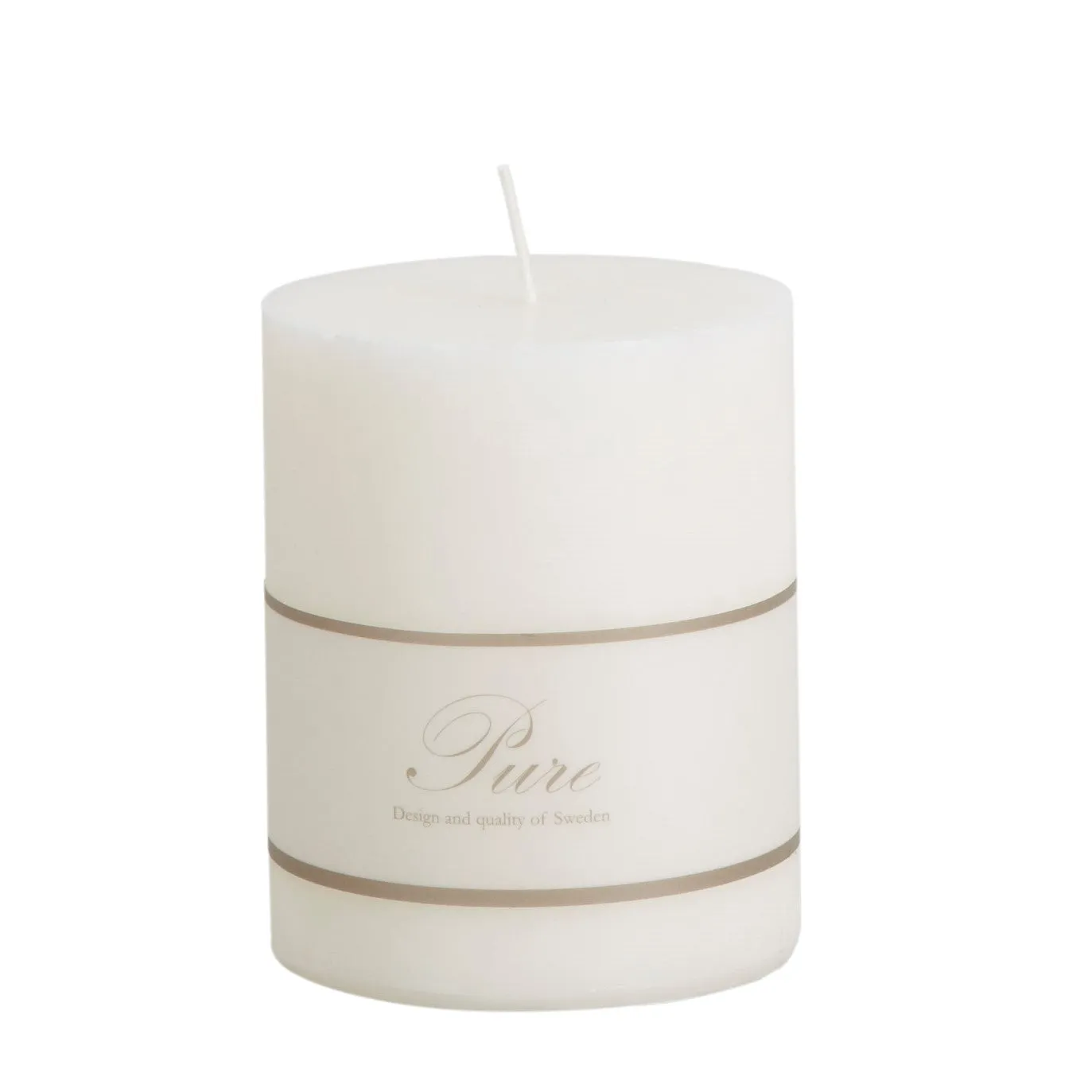 Pure Stearin Pillar Candles - White - 80mm Diameter