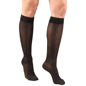 ReliefWear Women's LITES Dot Pattern Sheer Knee Highs New - 15-20 mmHg