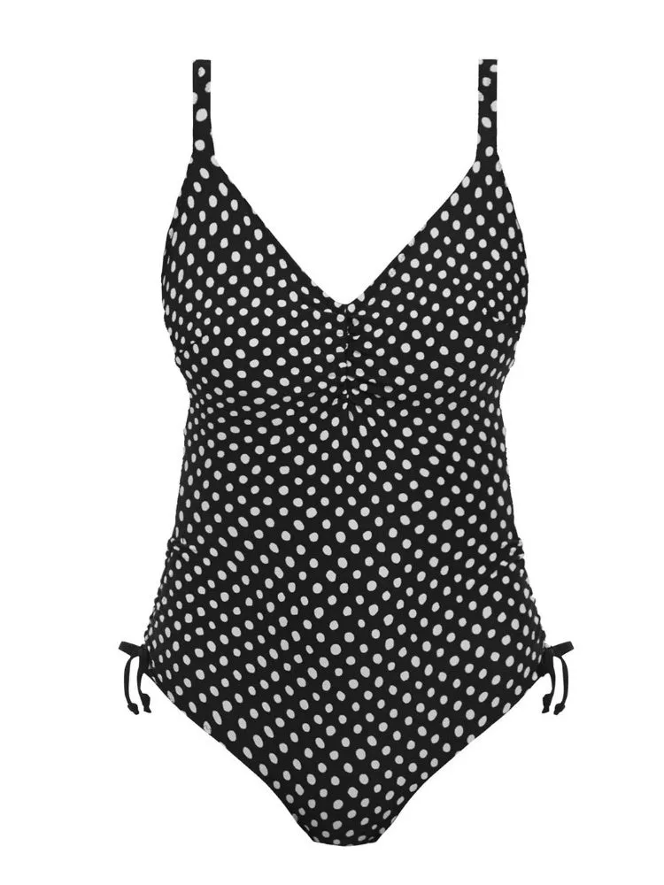 Santa Monica Adjustable Leg Swimsuit - Black/White