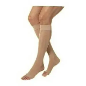 Select Comfort Calf with Grip-Top, 30-40 mmHg, Large, Short, Open Toe, Crispa