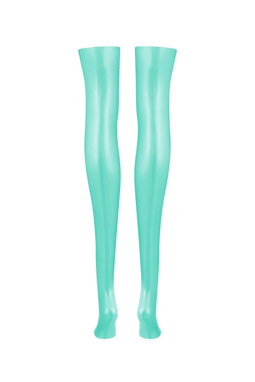 Sigma Jade Green Latex Stockings