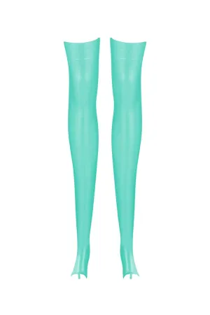 Sigma Jade Green Latex Stockings