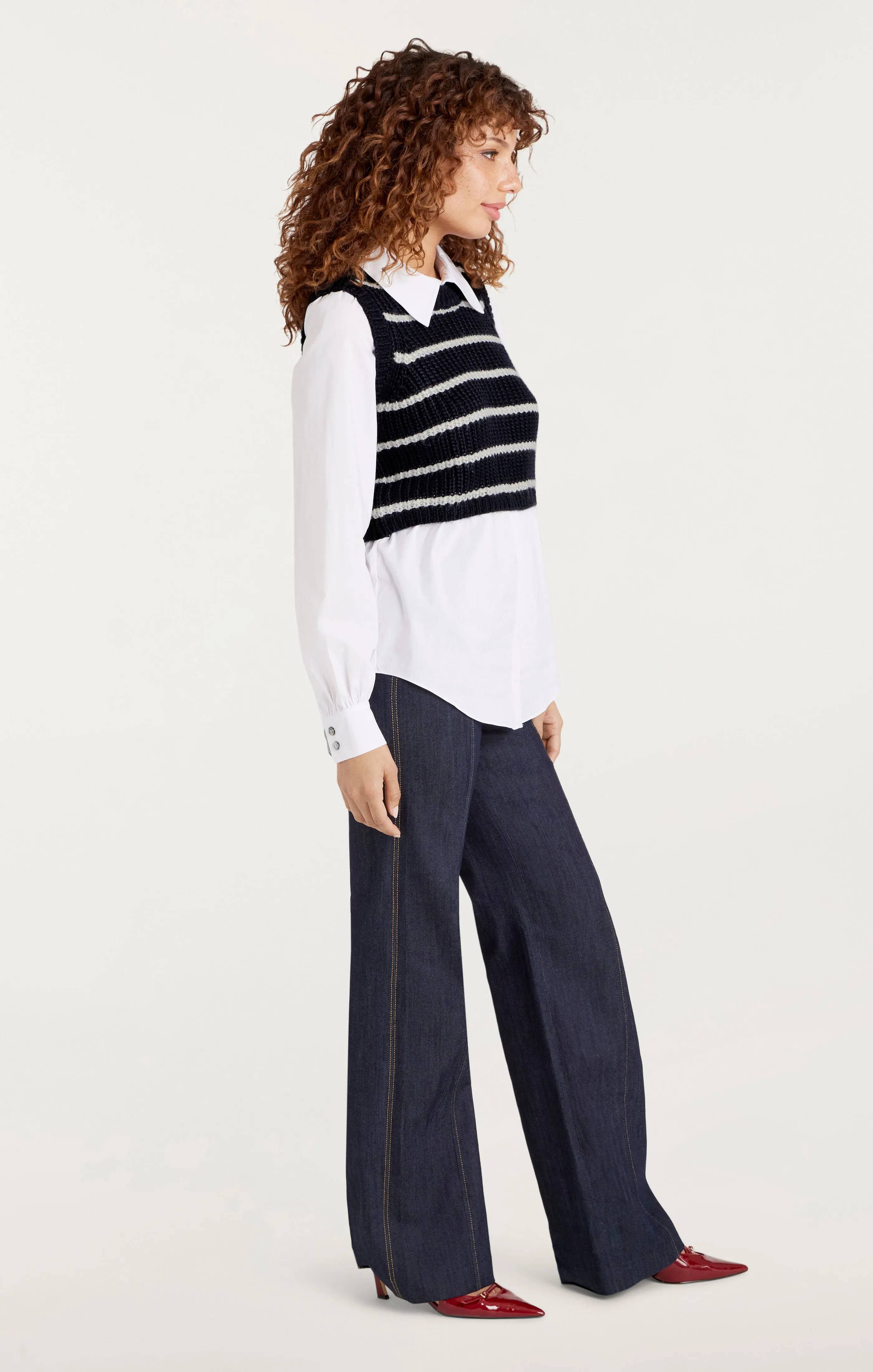 Striped Mara Shaker Pullover